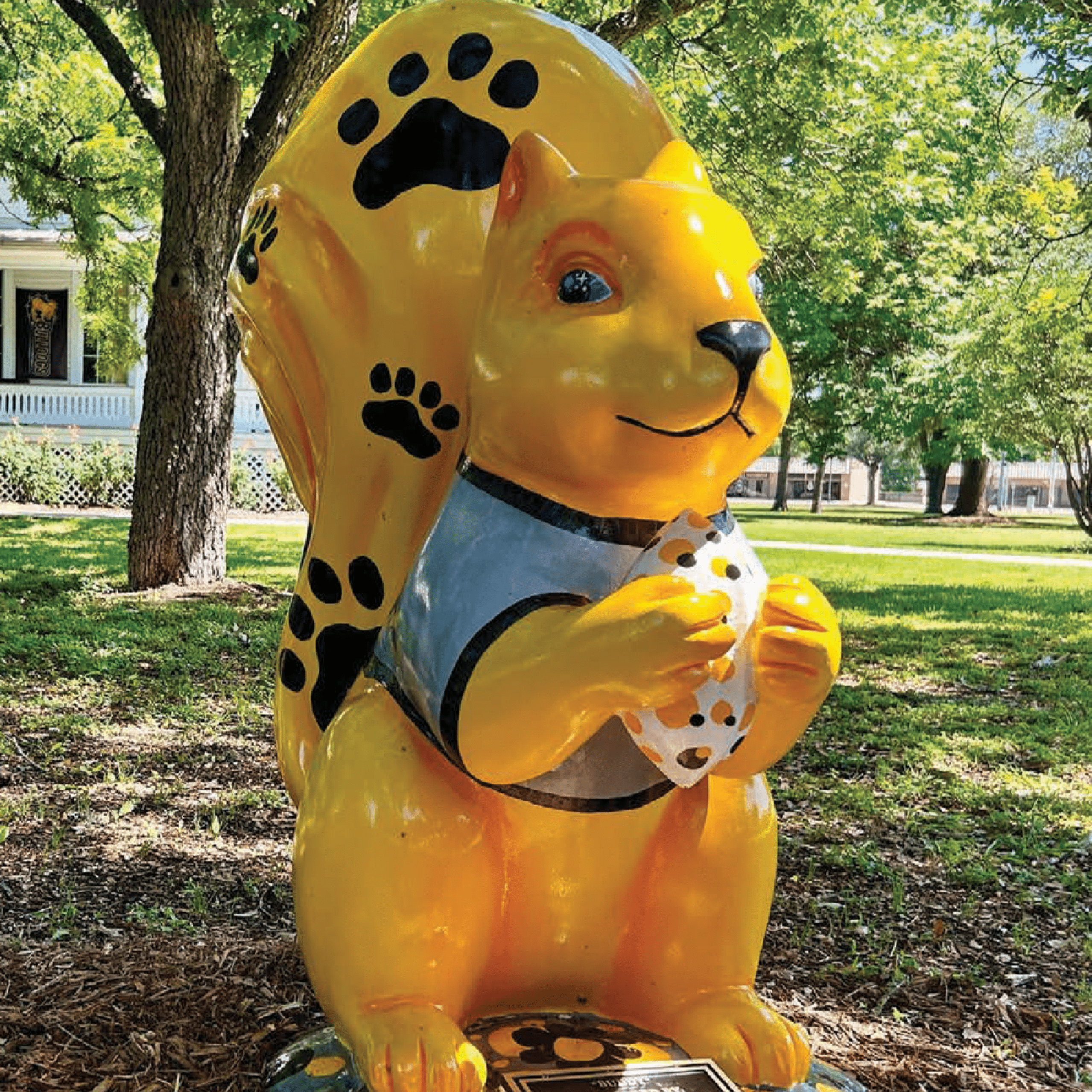Painted squirrel in Seguin.