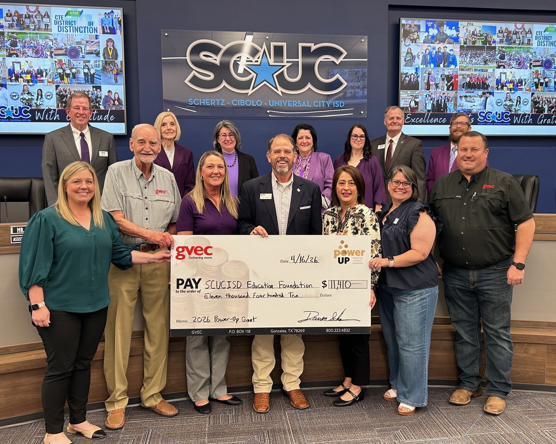 group receives check